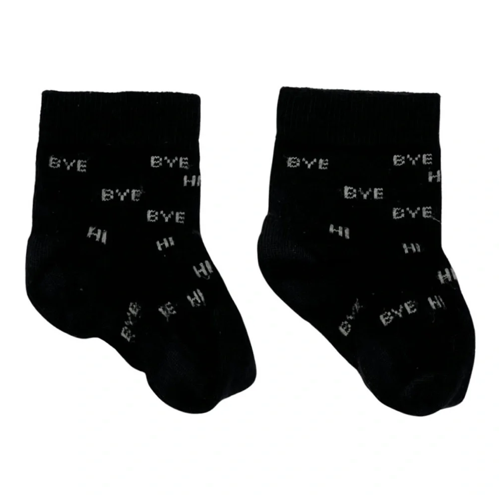 Hansel From Basel Mini Hi Bye‎ Crew Sock in Black